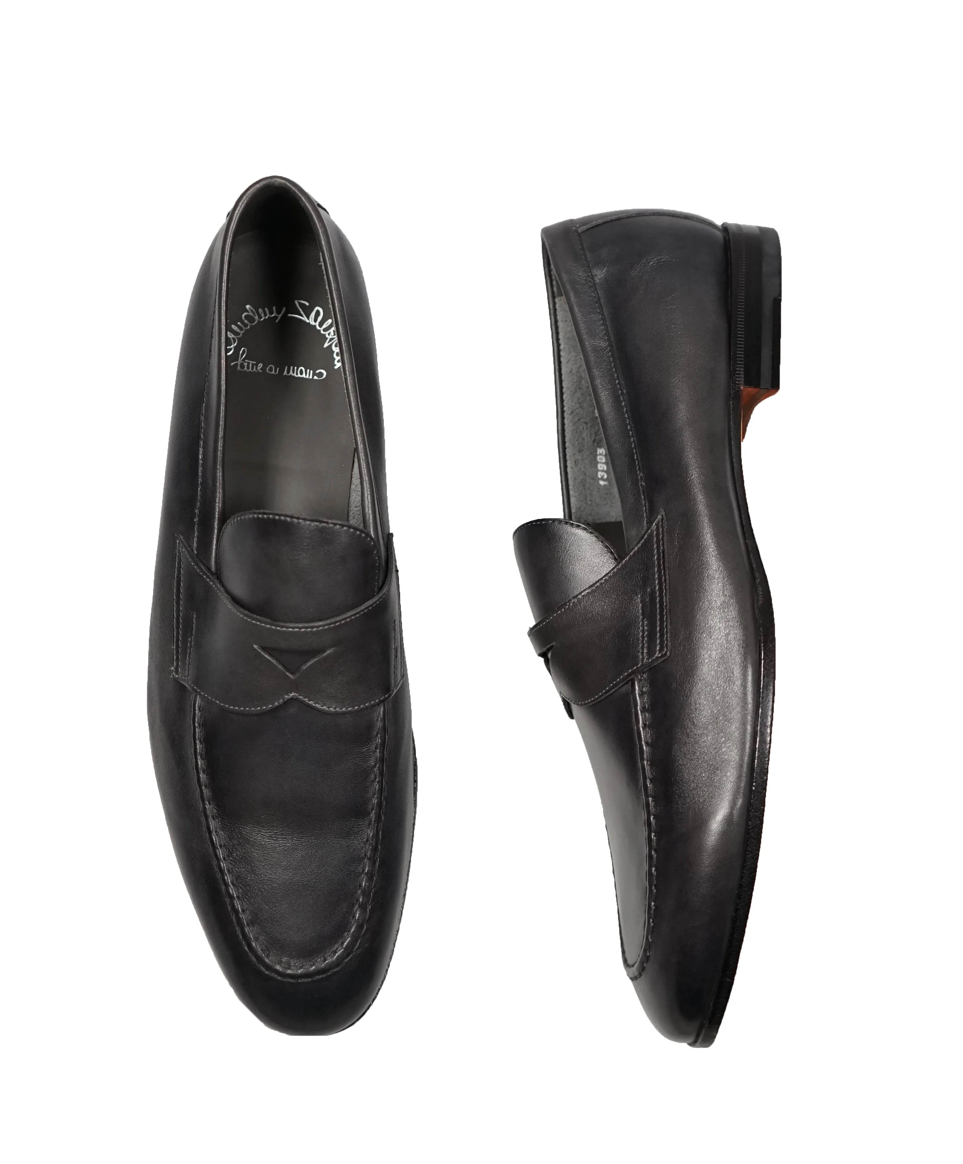 SANTONI - Hand Patina “Fatte A Mano” Penny Loafers - 12