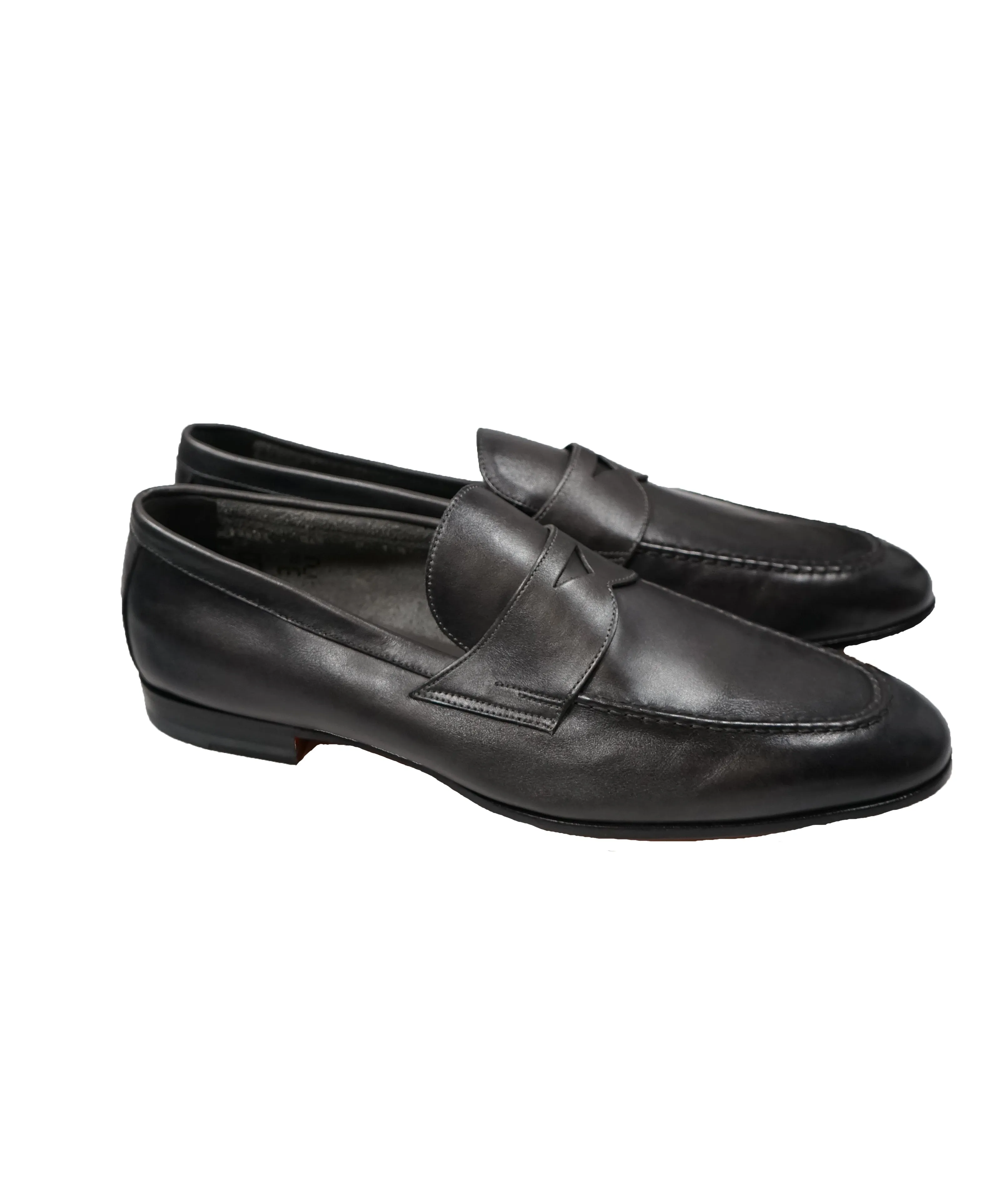SANTONI - Hand Patina “Fatte A Mano” Penny Loafers - 12