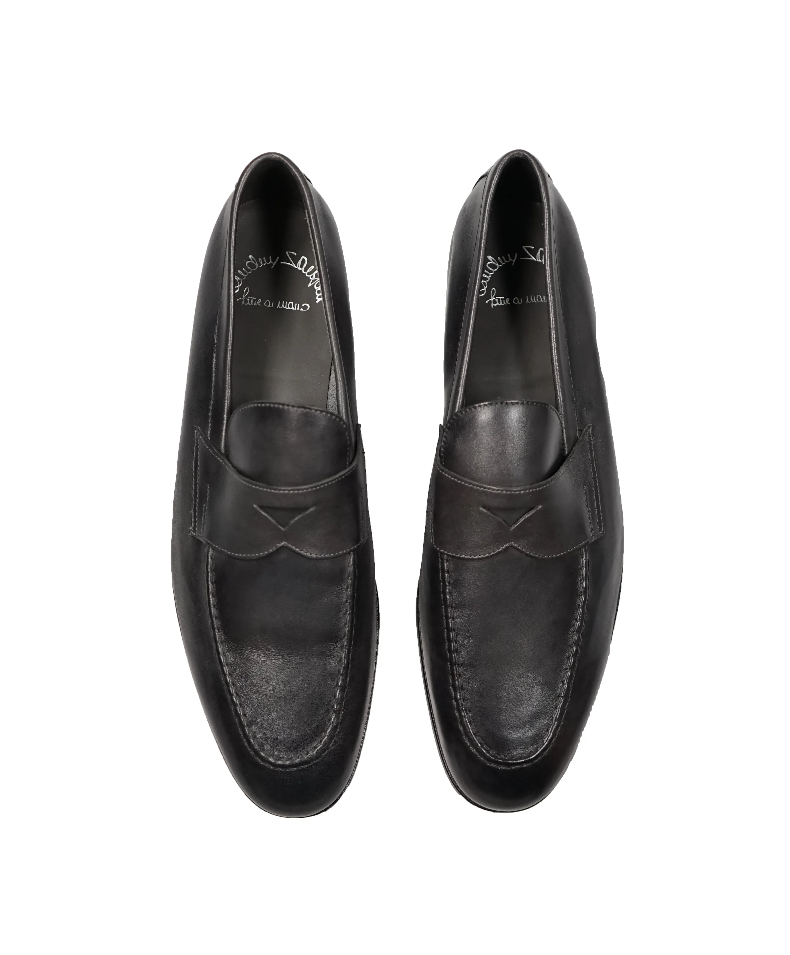 SANTONI - Hand Patina “Fatte A Mano” Penny Loafers - 12