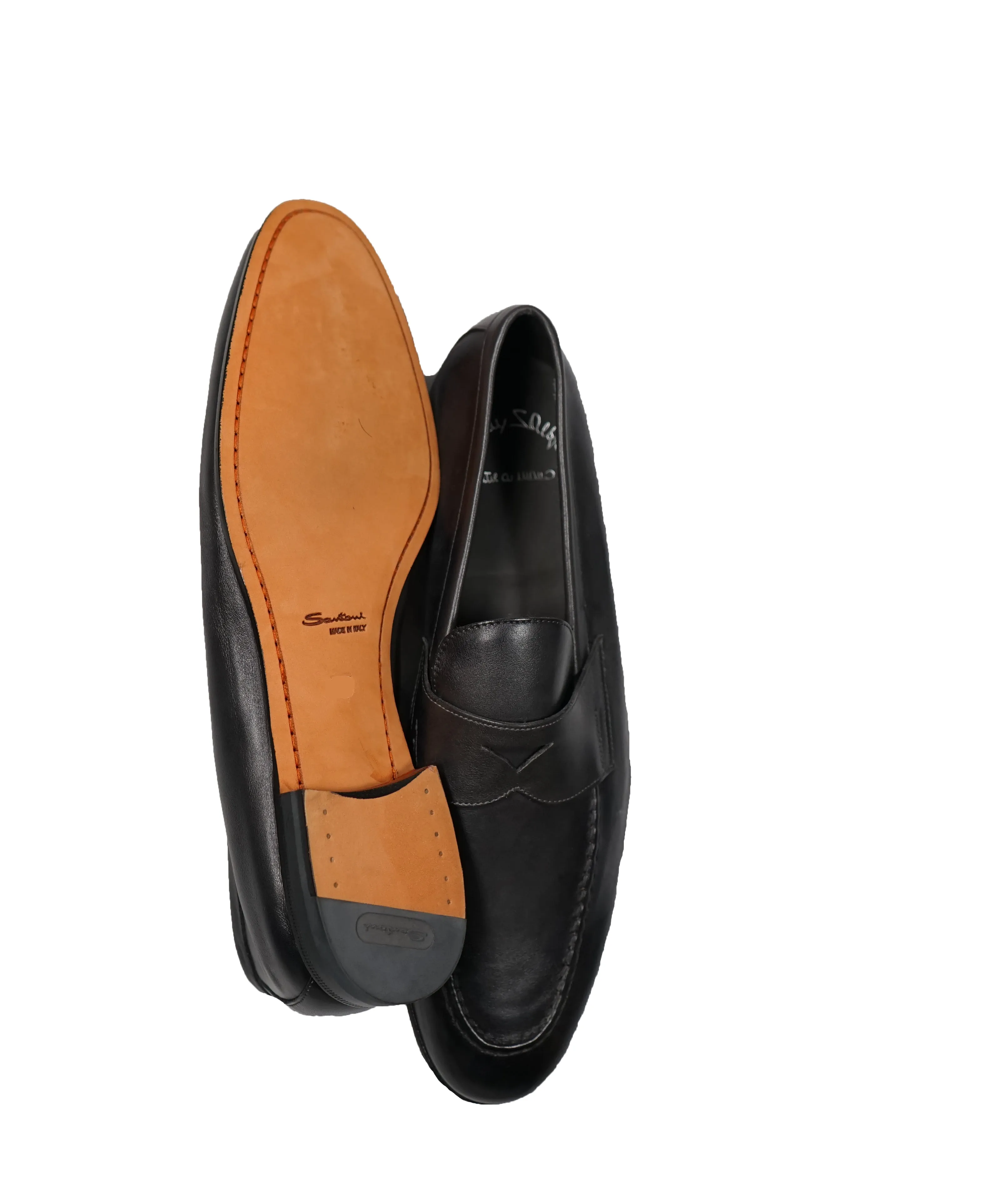 SANTONI - Hand Patina “Fatte A Mano” Penny Loafers - 12