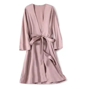 Satin Robe Female Lingerie Sleepwear