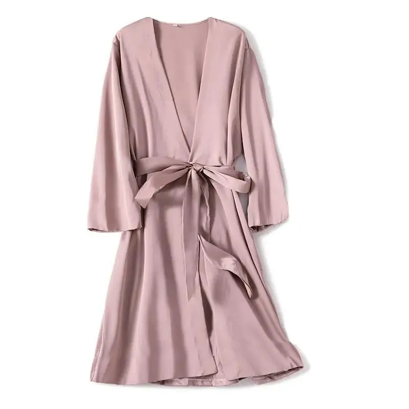 Satin Robe Female Lingerie Sleepwear