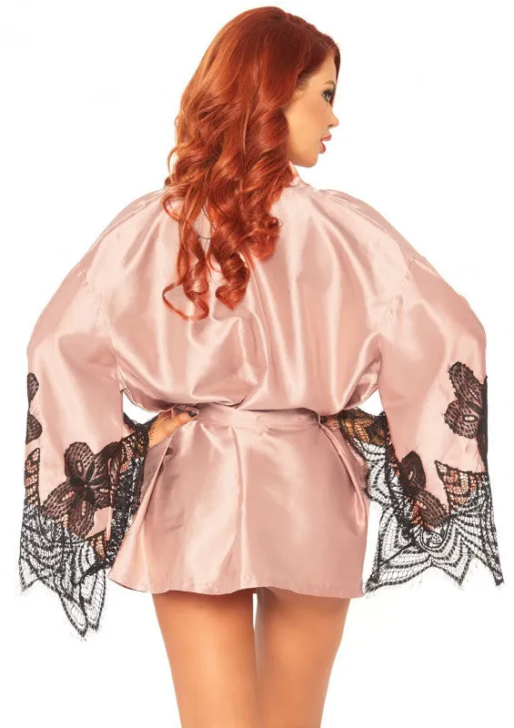 Satin Robe Set - Rose - Medium/large
