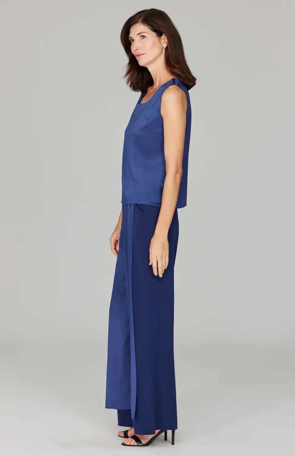 Satin Scoop Neck Tank