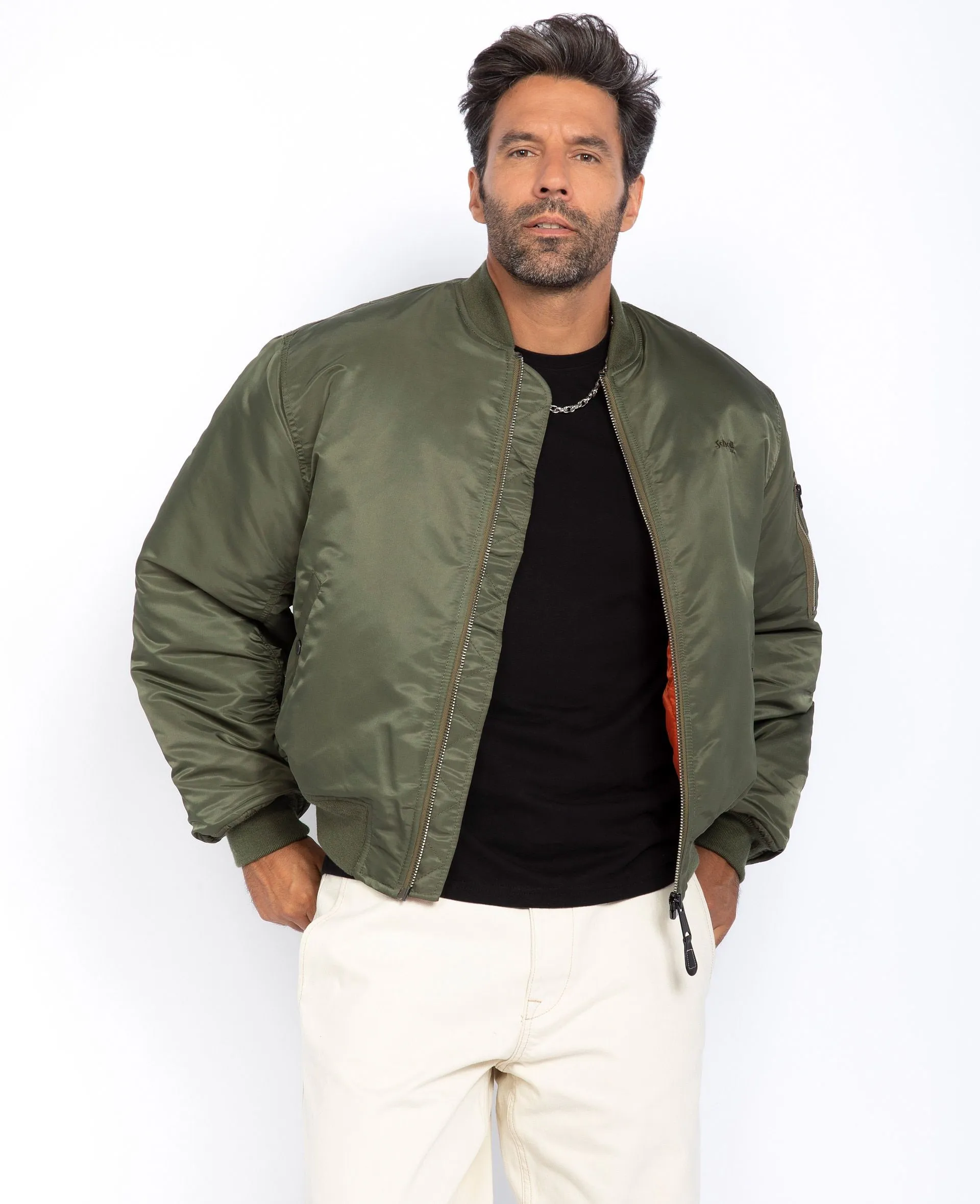Schott Air Force 90 RS Bomber Jacket Army Khaki