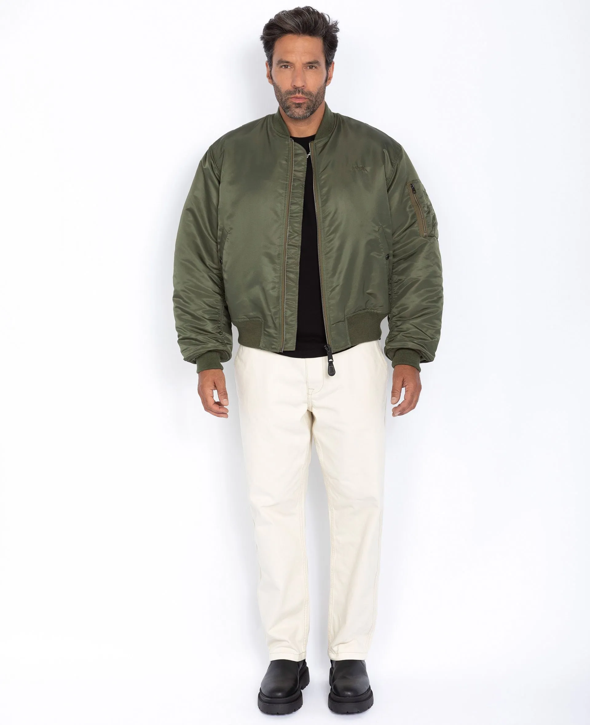 Schott Air Force 90 RS Bomber Jacket Army Khaki