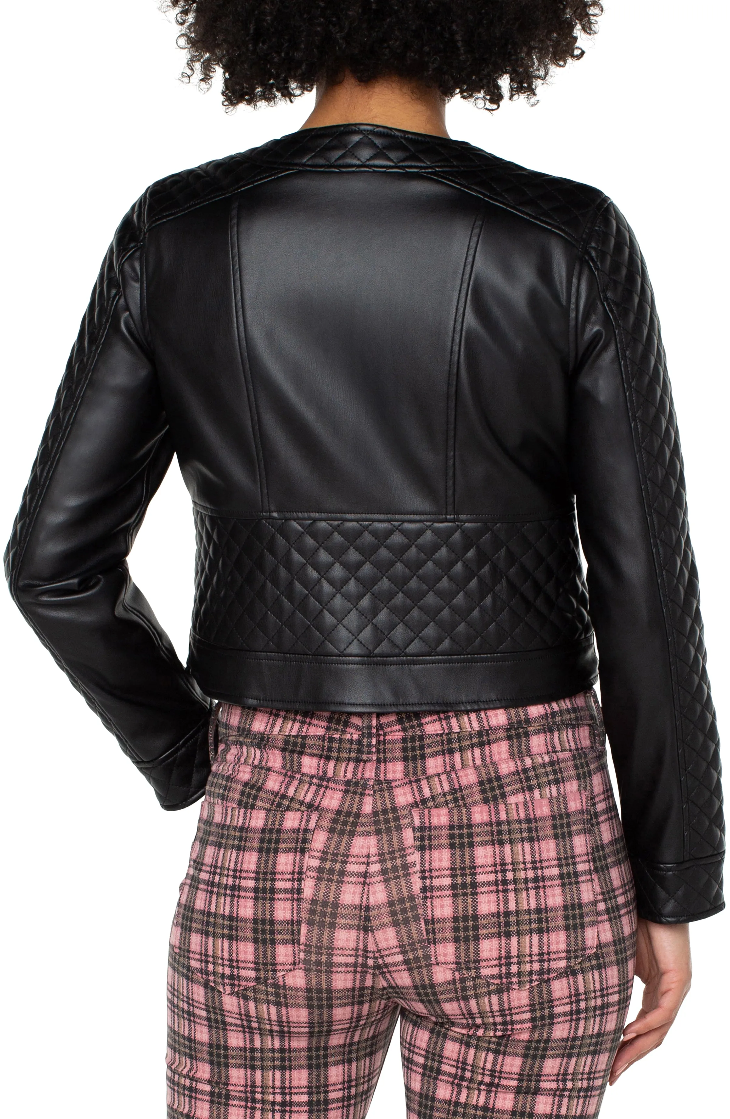 Scoop Neck Quilted Zip Jacket - SALE