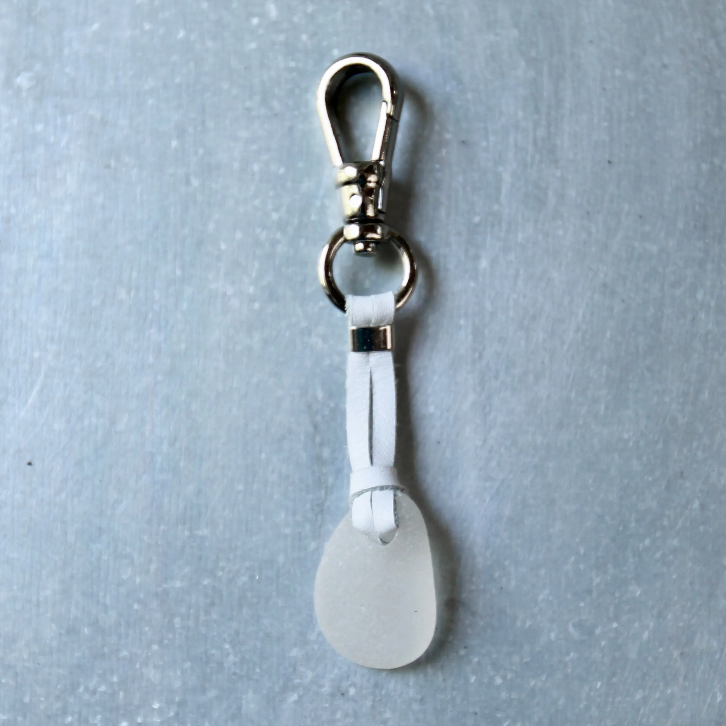 Sea Glass & Leather Keychains
