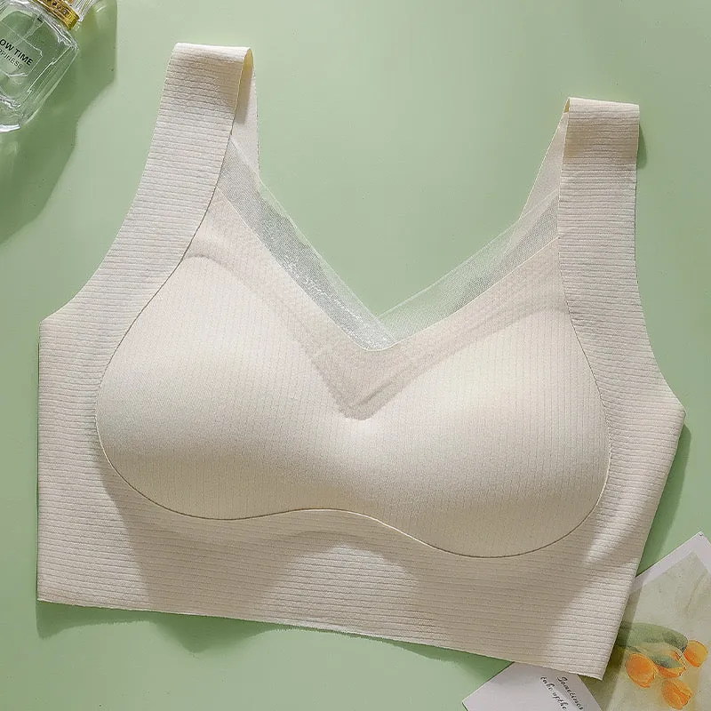 Seamless Wireless Bra with Detachable Pad