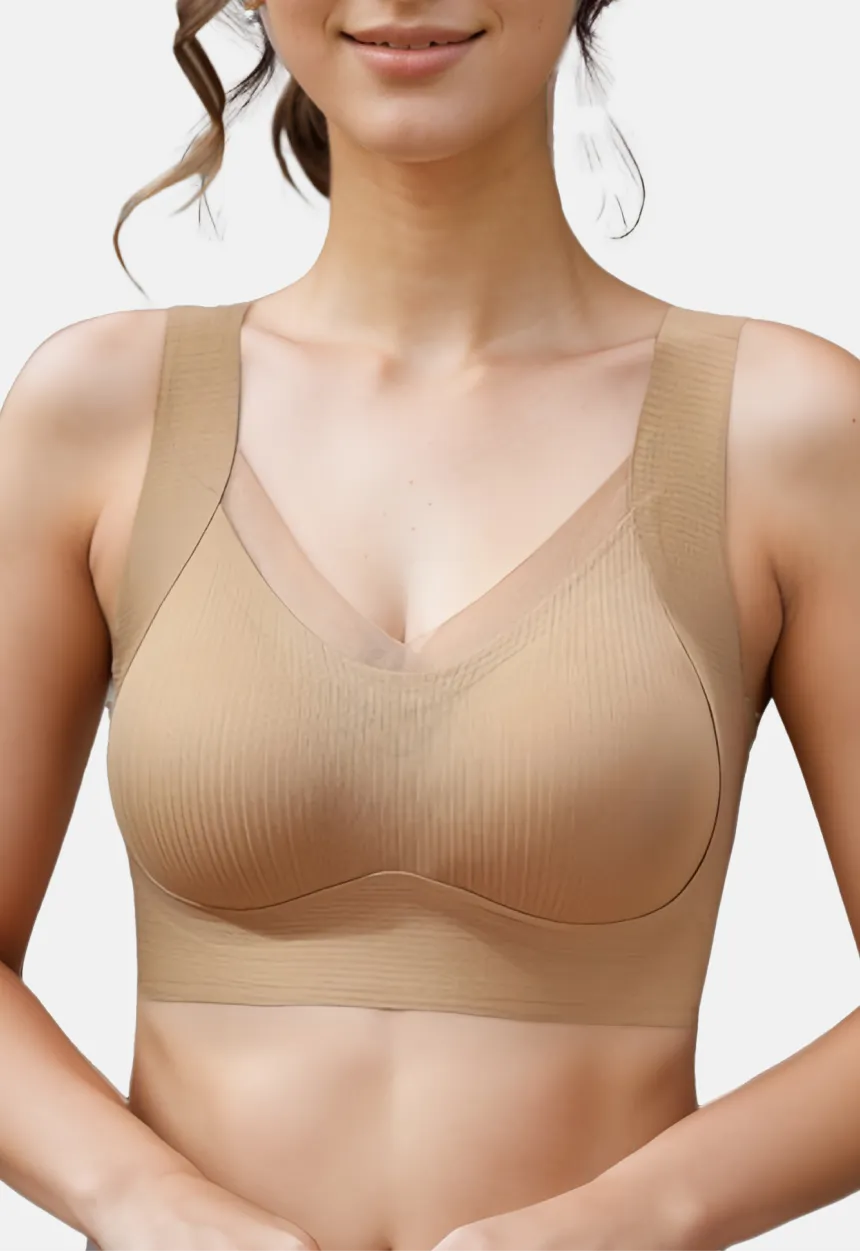 Seamless Wireless Bra with Detachable Pad