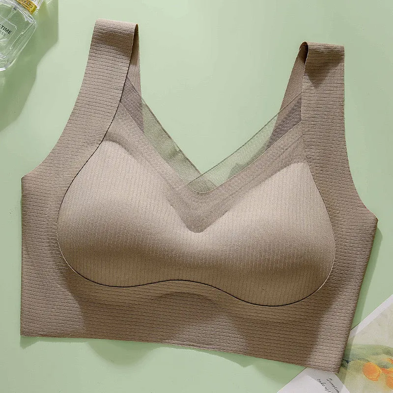 Seamless Wireless Bra with Detachable Pad