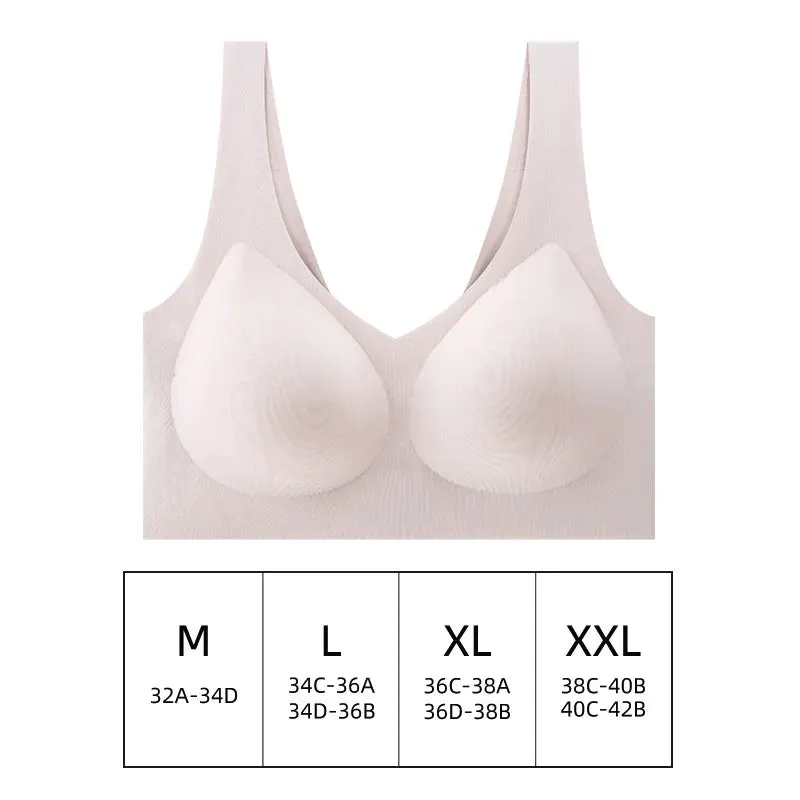 Seamless Women Push Up Bra - Ideal for Sleeping, Yoga, Sports, Ultra Thin Sexy Lingerie