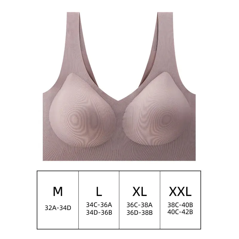 Seamless Women Push Up Bra - Ideal for Sleeping, Yoga, Sports, Ultra Thin Sexy Lingerie