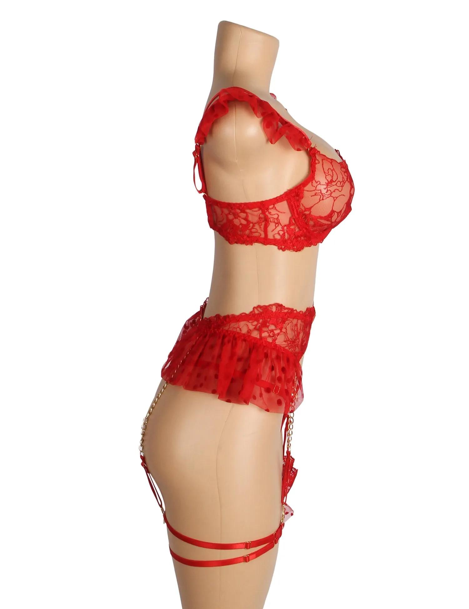 Sexy Egypt Lace Garter Bra Panty Set BRIDE ESSENTIALS