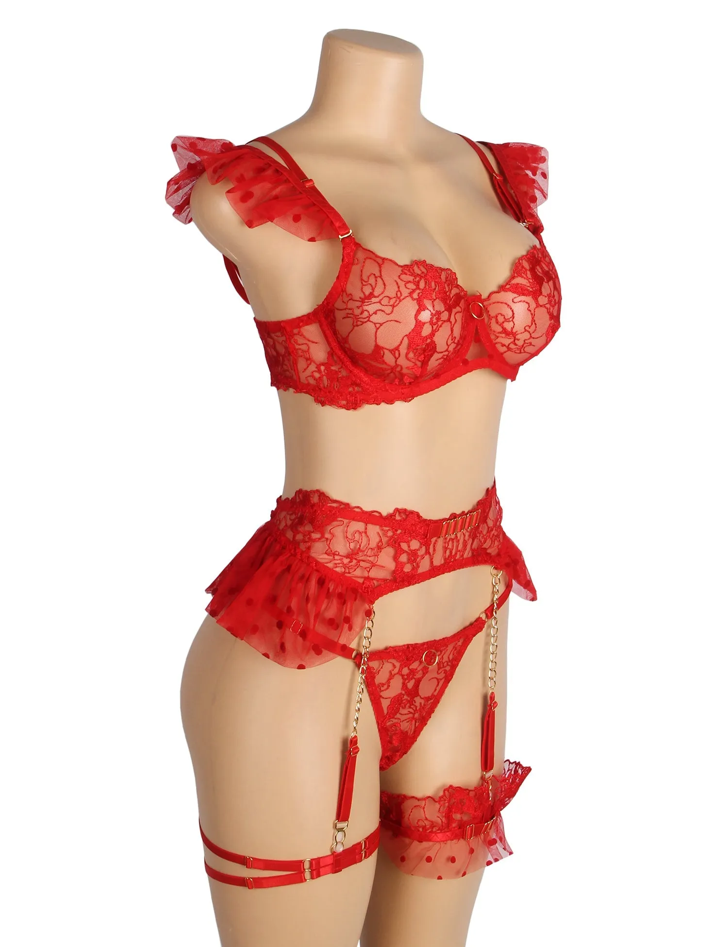 Sexy Egypt Lace Garter Bra Panty Set BRIDE ESSENTIALS