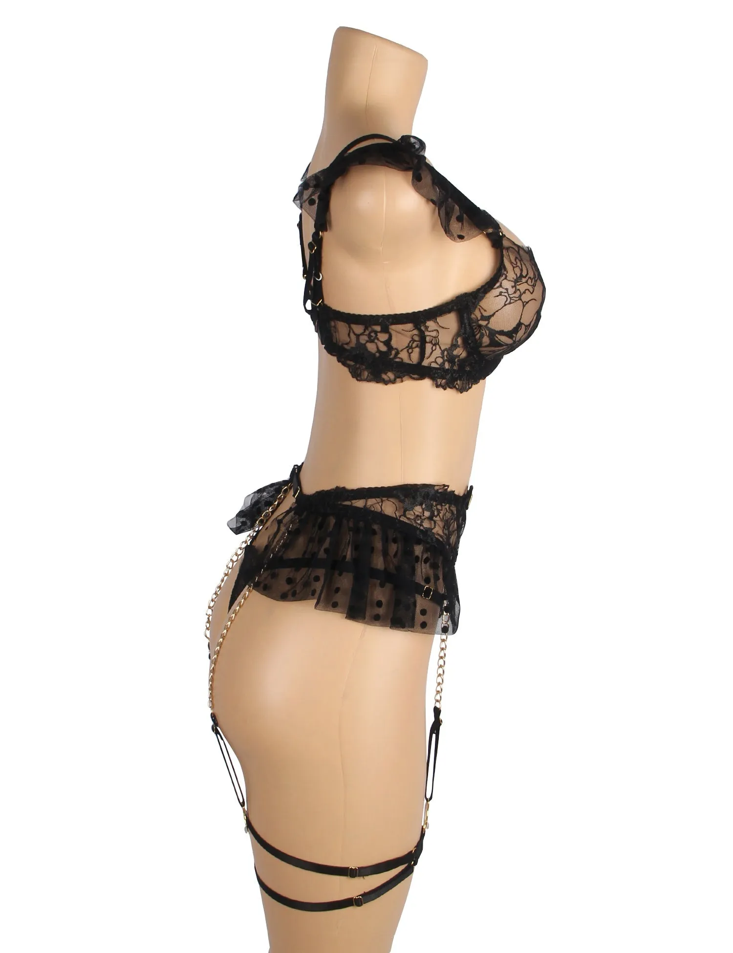 Sexy Egypt Lace Garter Bra Panty Set BRIDE ESSENTIALS