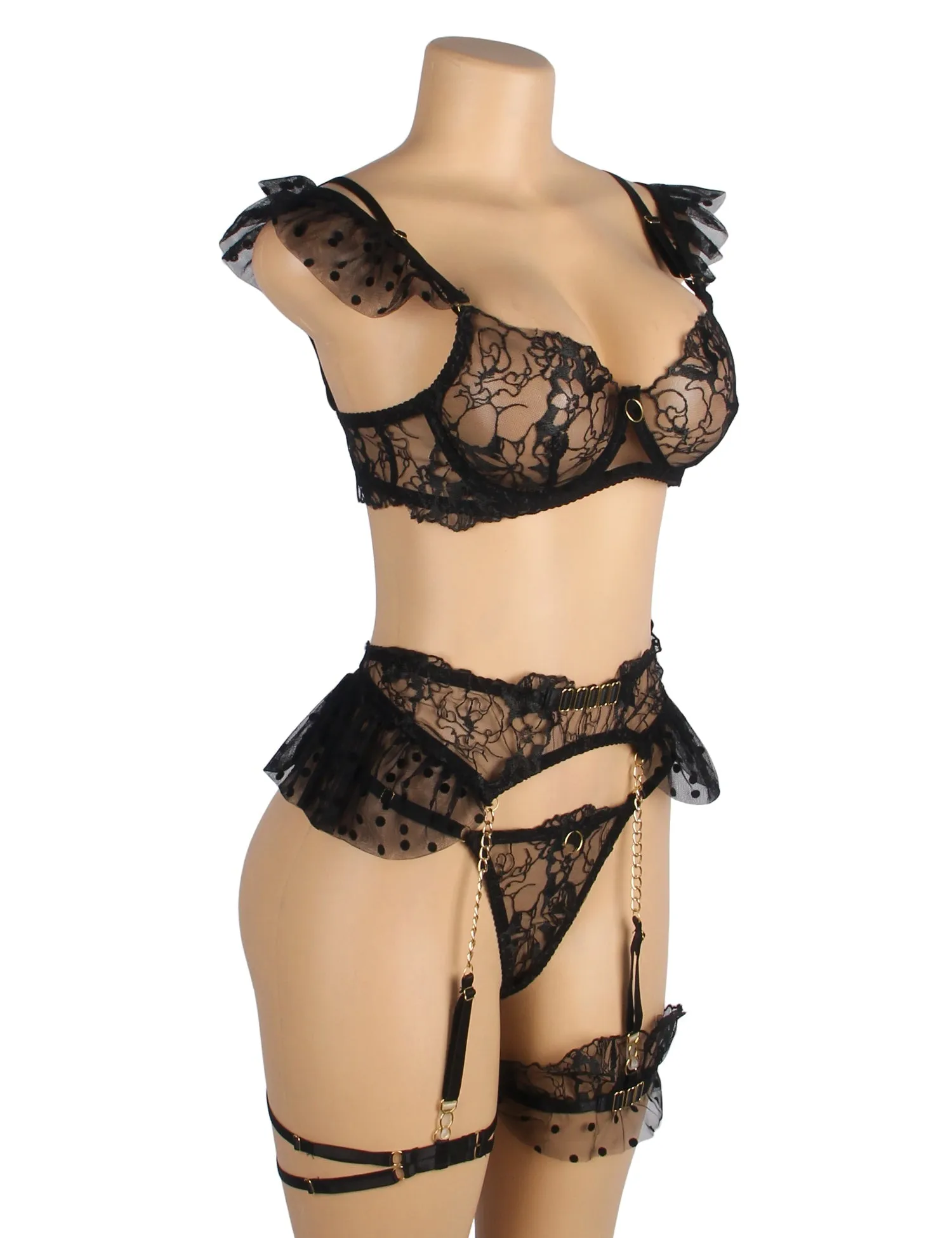 Sexy Egypt Lace Garter Bra Panty Set BRIDE ESSENTIALS