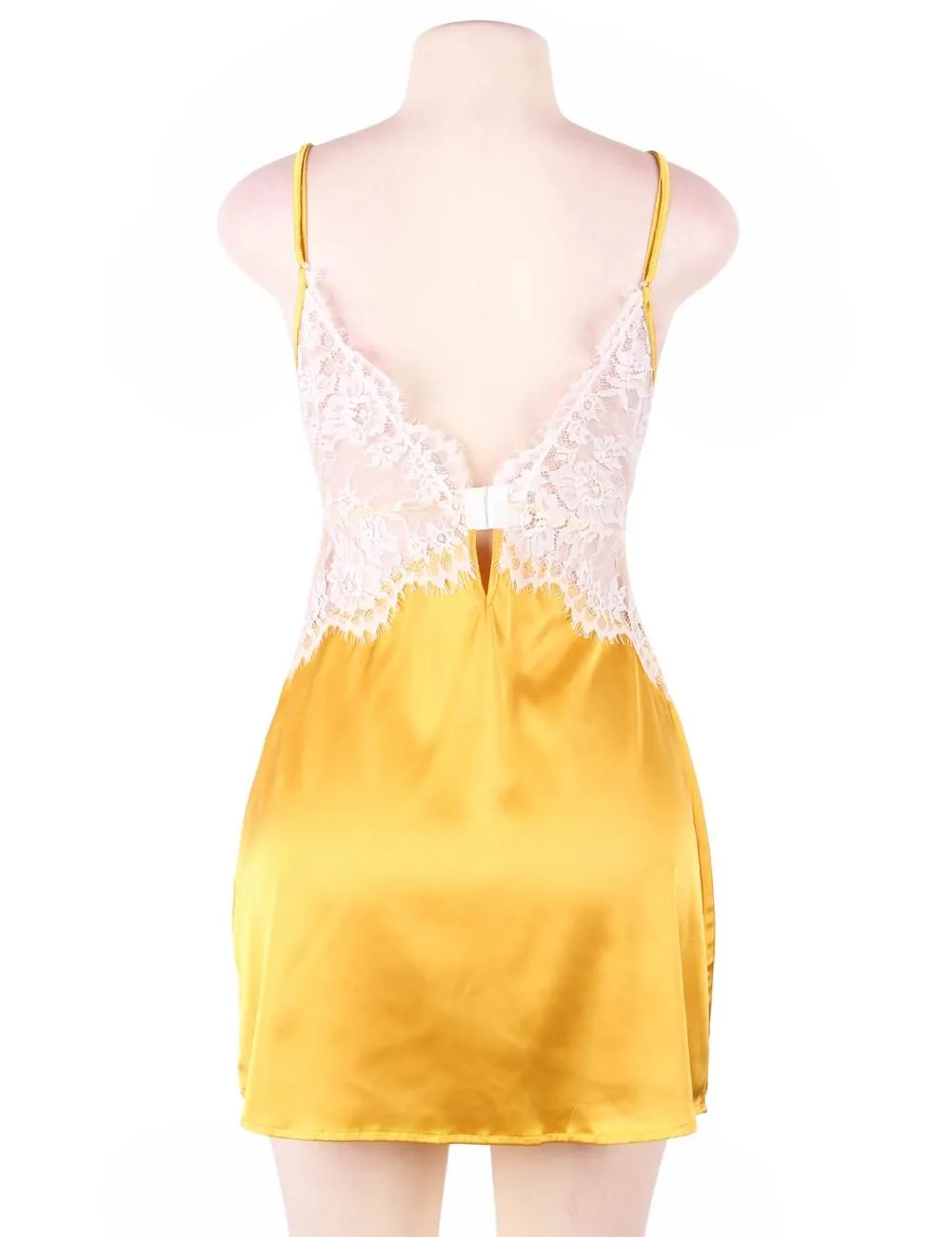 Sexy High-end Satin Lace Stitching Open Back Ladies Lingerie Egypt