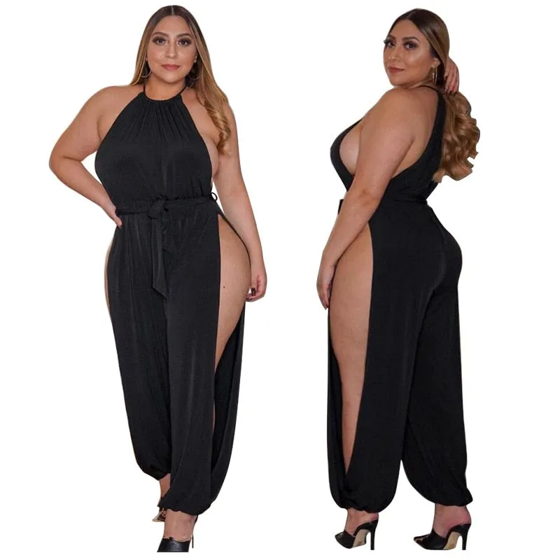 Sexy Side Split Sleeveless Jumpsuit