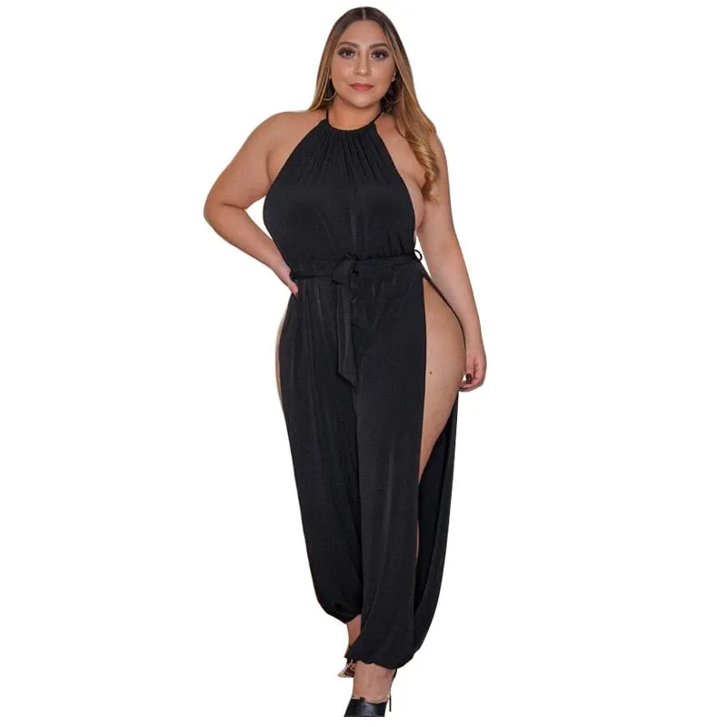 Sexy Side Split Sleeveless Jumpsuit