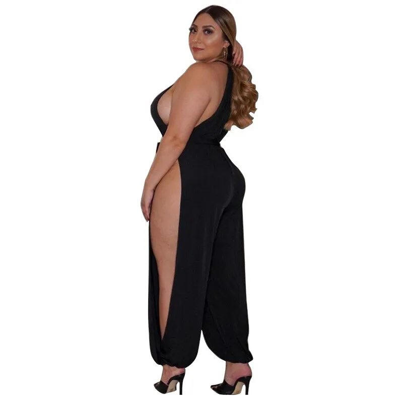 Sexy Side Split Sleeveless Jumpsuit