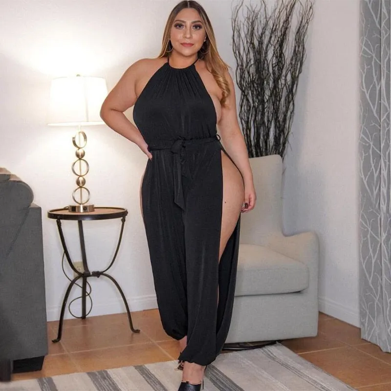 Sexy Side Split Sleeveless Jumpsuit