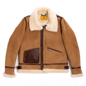 【Shangri-La Heritage】“Aviatore” B-3 Sabbia Shearling Jacket ／ 咖色茶芯 植鞣羔羊皮 飛行夾克 轟炸機皮衣