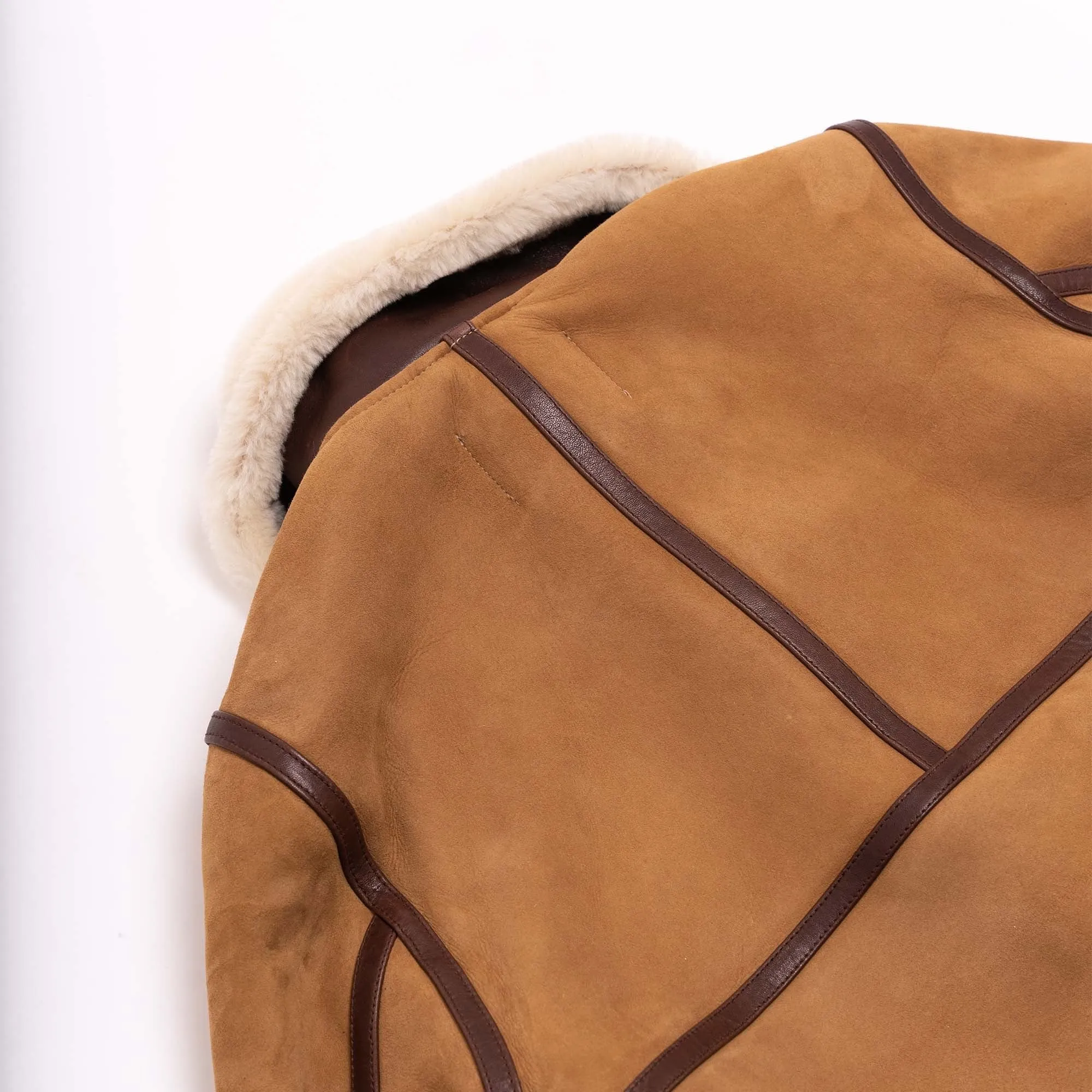 【Shangri-La Heritage】“Aviatore” B-3 Sabbia Shearling Jacket ／ 咖色茶芯 植鞣羔羊皮 飛行夾克 轟炸機皮衣
