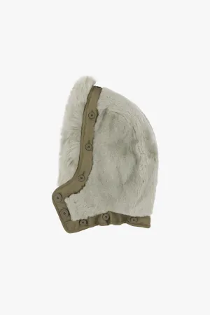 Shearling Quilt Hood - Pale Jade / Pale Sage