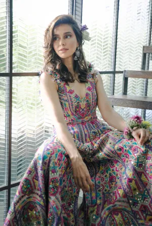 SHIBANI GEORGETTE EMBROIDERED SHARARA SET
