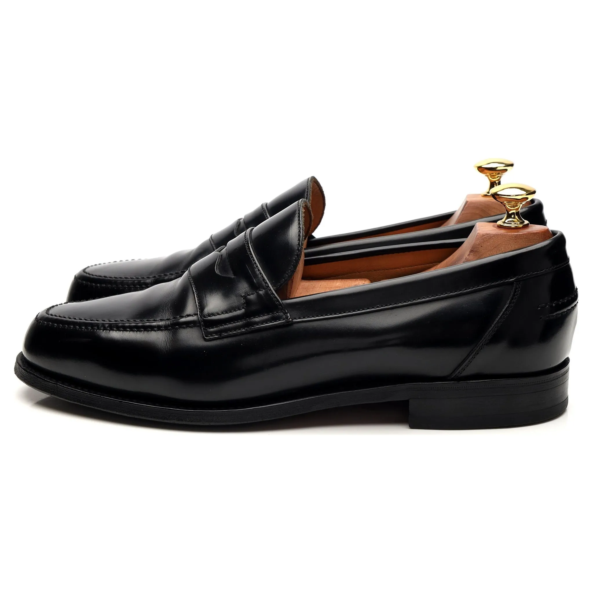 Shipton & Heneage 'Elstree' Black Leather Loafers UK 9 EX