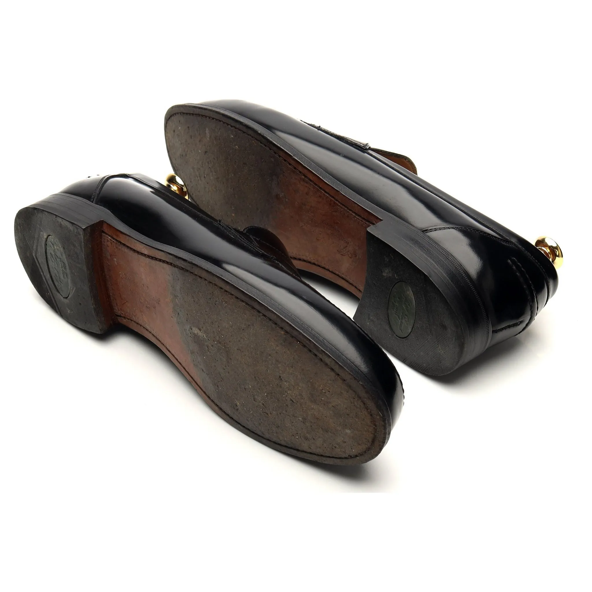 Shipton & Heneage 'Elstree' Black Leather Loafers UK 9 EX
