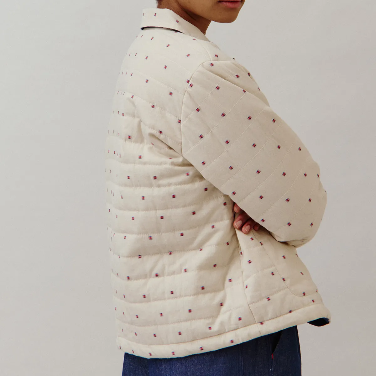 Sideline Dawn Jacket Ecru Pattern / Denim