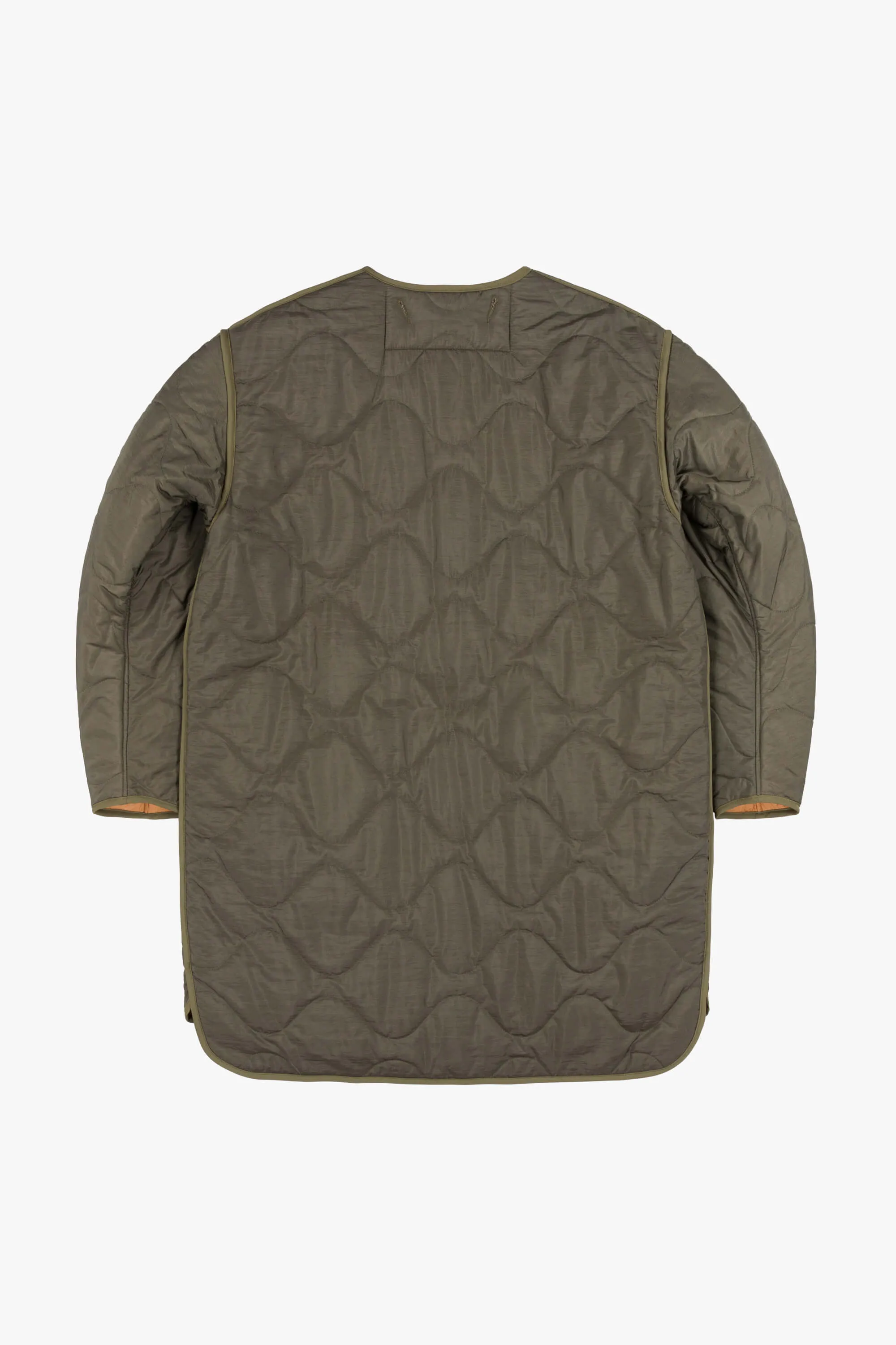 Signature Quilt Jacket - Dark Olive / Burnt Orange