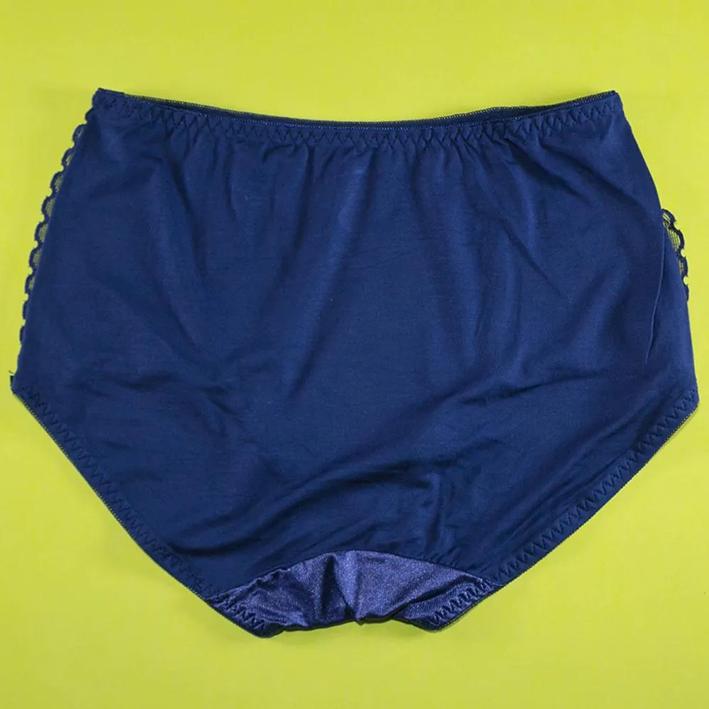 Silk Net Panty Soft Cotton - Flourish Mix Colors Soft Cotton Silk Net Panty Colour Blue - 2372