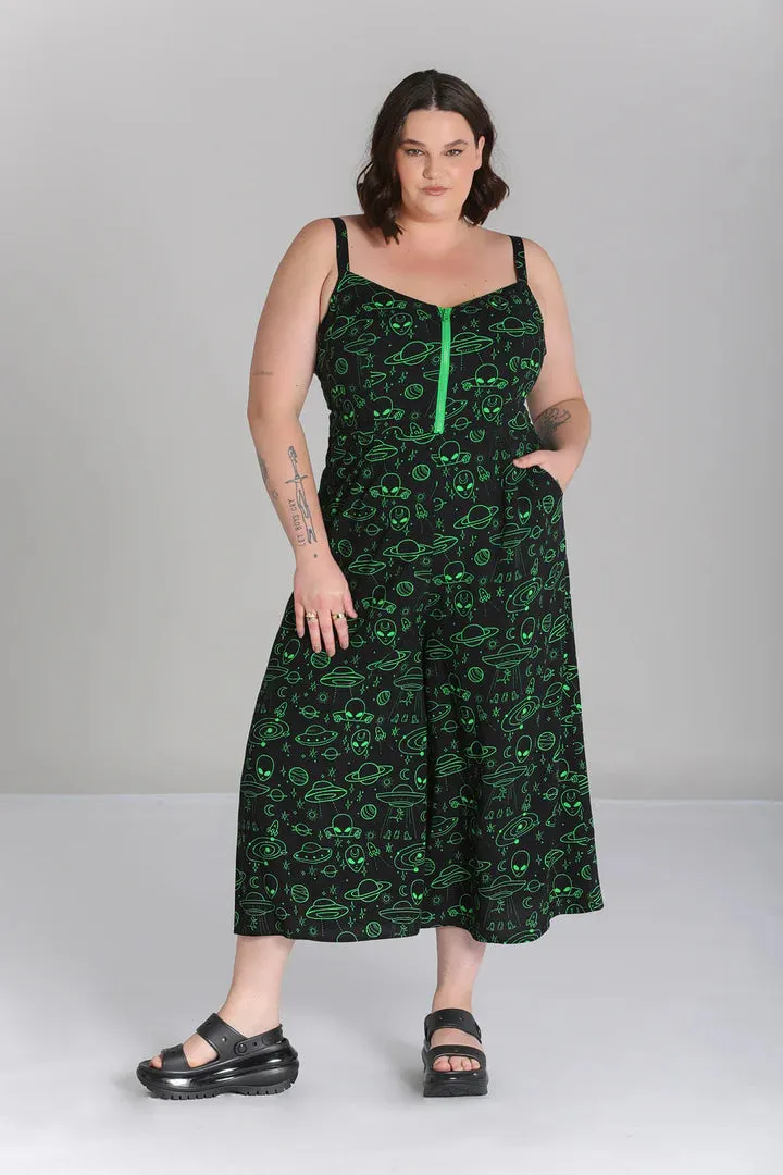 SIZE 12* Mulder Alien Print Jumpsuit