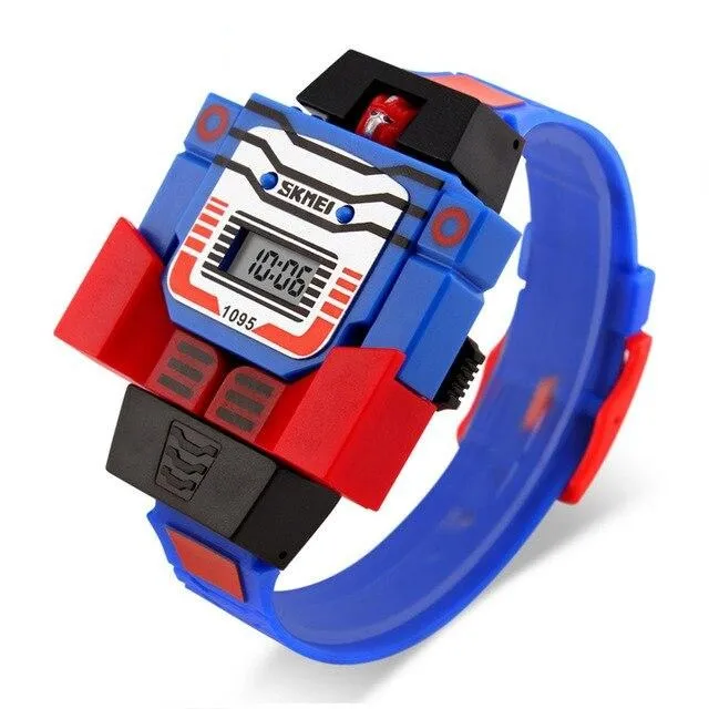 SKMEI 1095 Children Wristwatch for Boy w/ Detachable Robot Deformation Toy