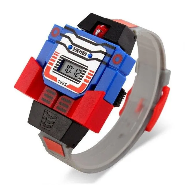 SKMEI 1095 Children Wristwatch for Boy w/ Detachable Robot Deformation Toy