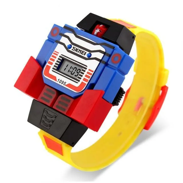 SKMEI 1095 Children Wristwatch for Boy w/ Detachable Robot Deformation Toy
