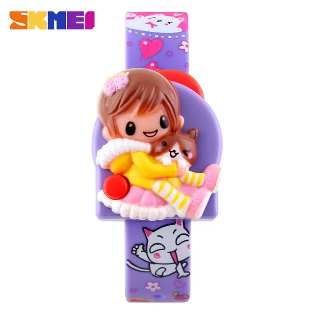 SKMEI New Fashion Children Cartoon Watches Creative Students Watch Girls Kids Digital Lovely Wristwatches Relojes 1240