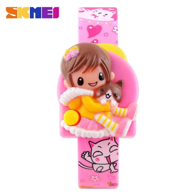 SKMEI New Fashion Children Cartoon Watches Creative Students Watch Girls Kids Digital Lovely Wristwatches Relojes 1240