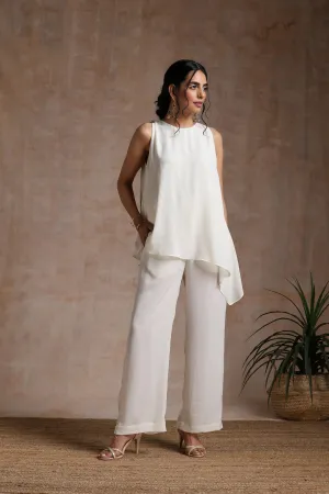 SLEEVELESS LAYERED JUMPSUIT
