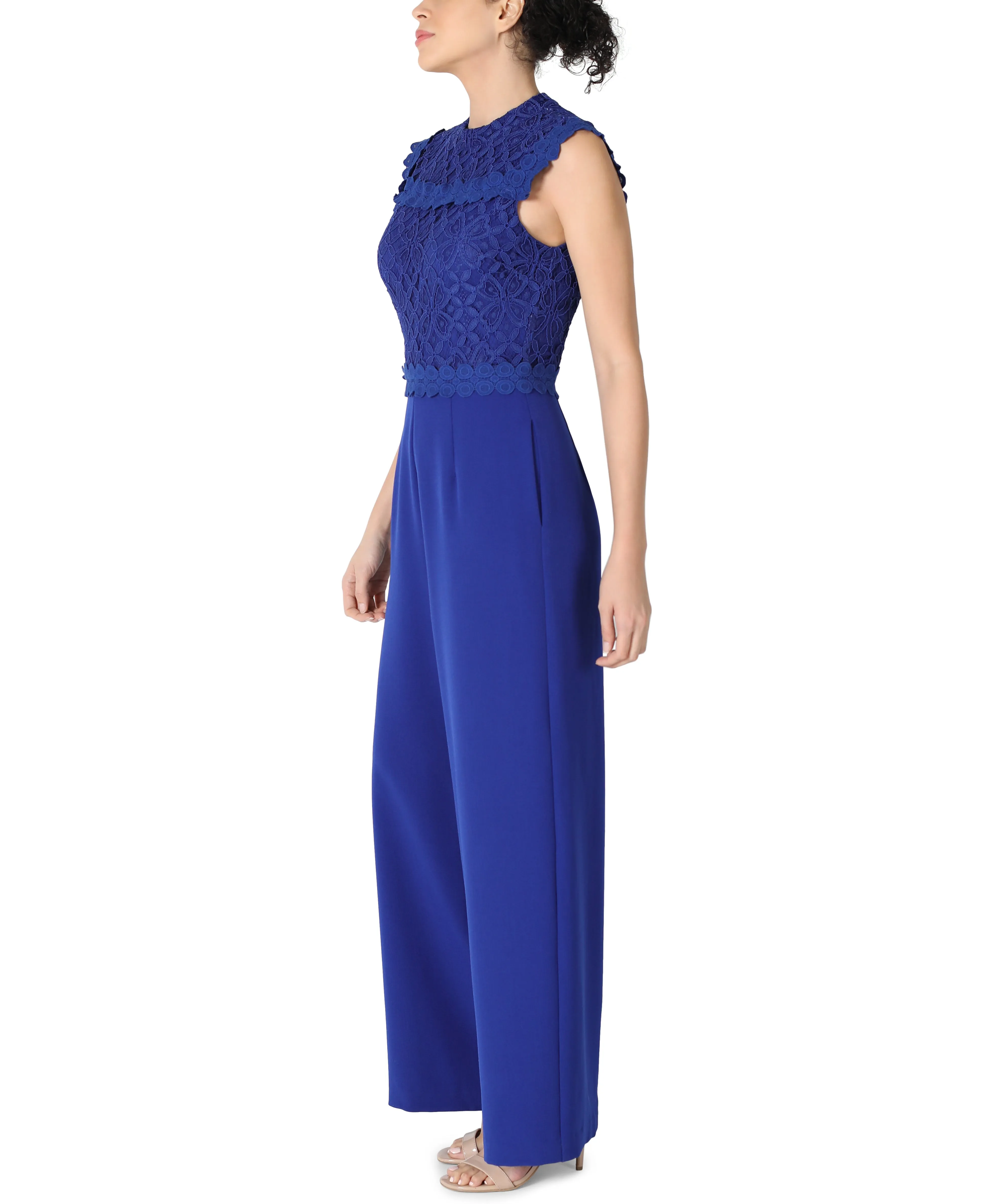 Sleeveless Mock Neck Jumpsuit