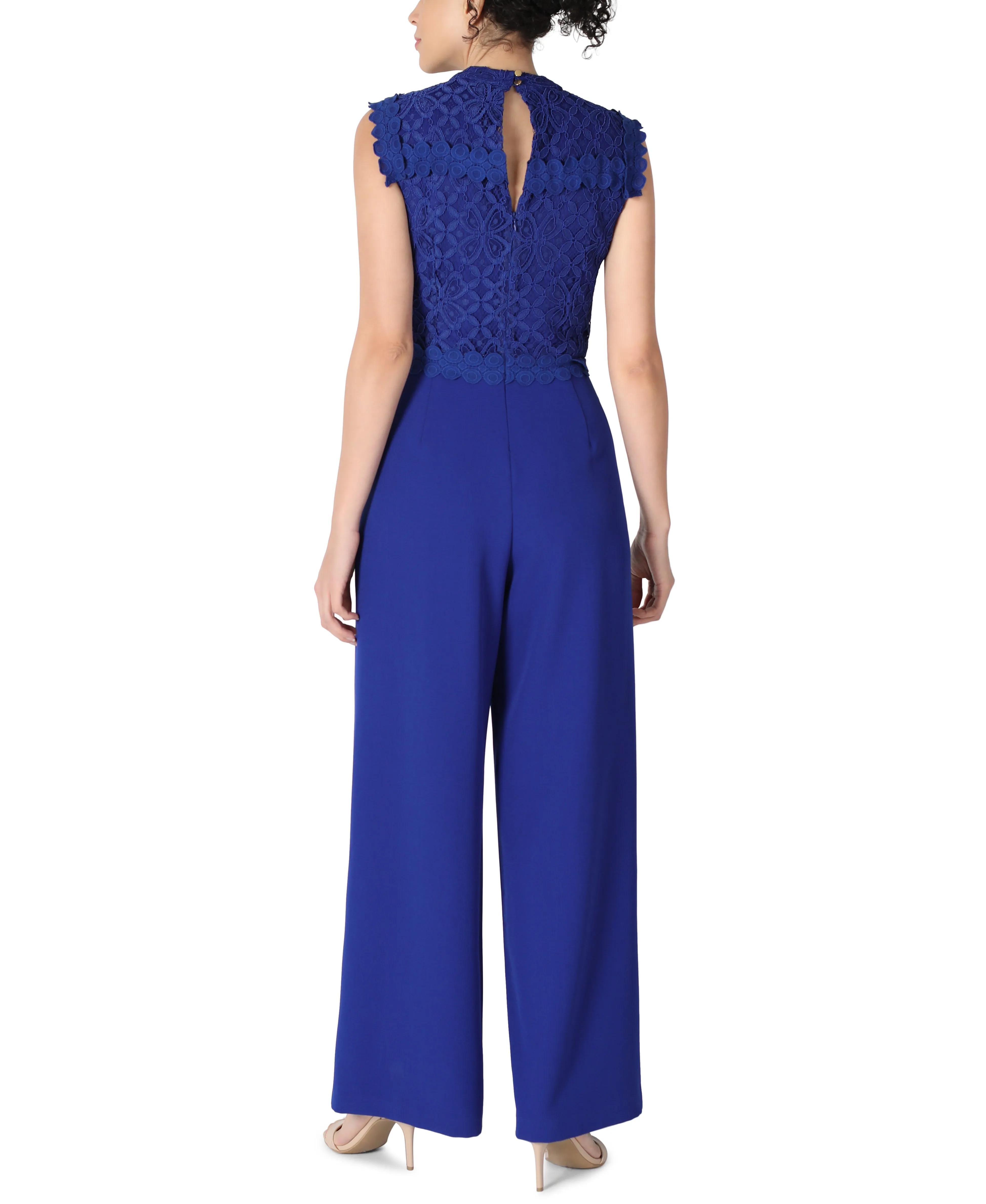 Sleeveless Mock Neck Jumpsuit