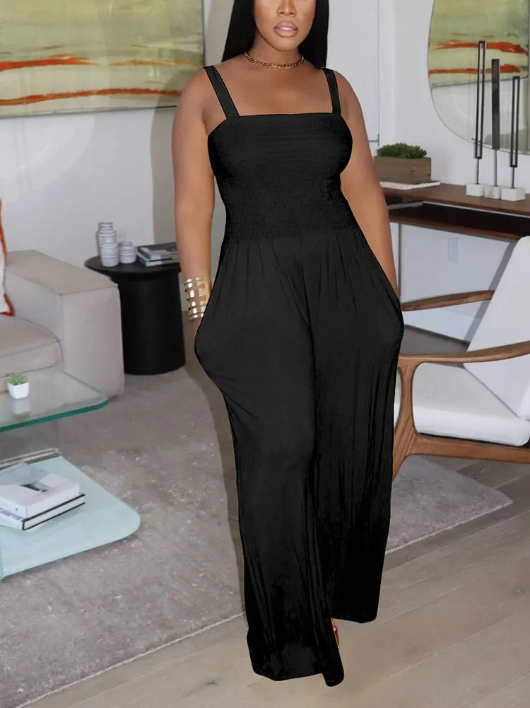 Sleeveless Wide Leg Jumpsuit