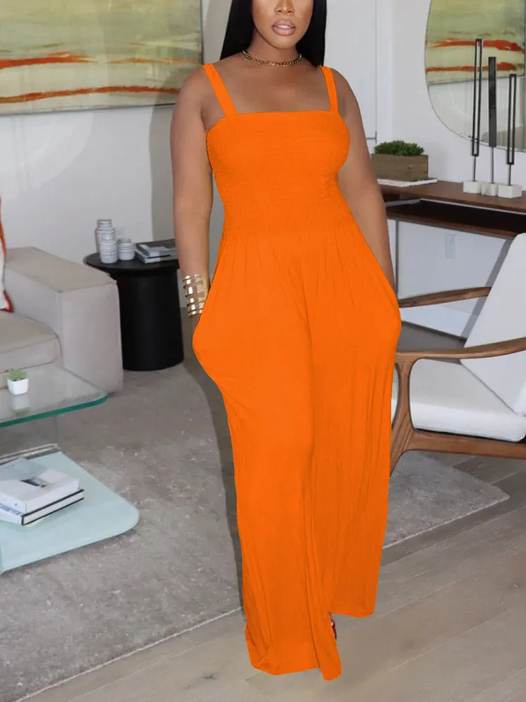 Sleeveless Wide Leg Jumpsuit