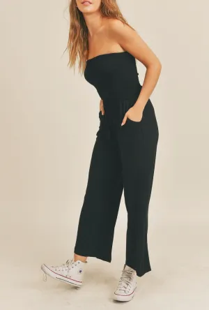 Smocked Tube Jumpsuit