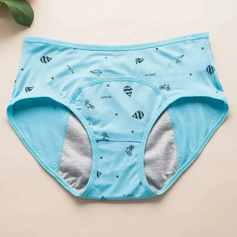 Soft Modal Girls' Briefs – Leak-Proof Menstrual Panties for Teens