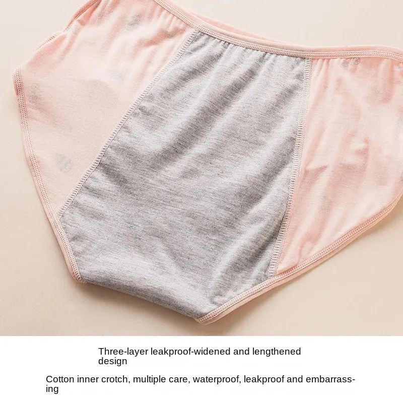 Soft Modal Girls' Briefs – Leak-Proof Menstrual Panties for Teens