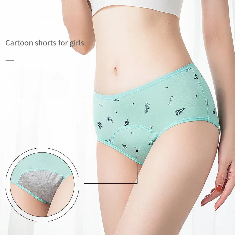 Soft Modal Girls' Briefs – Leak-Proof Menstrual Panties for Teens
